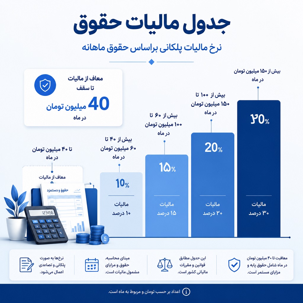 جدول مالیات حقوق